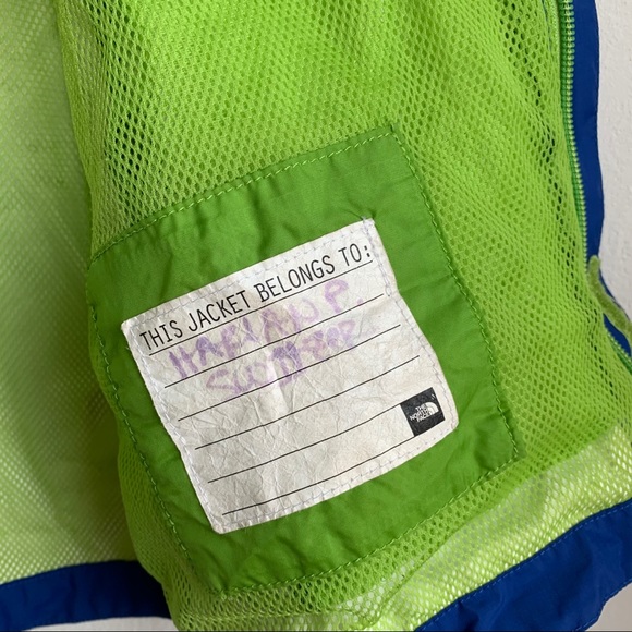 The North Face blue rain coat boys size L 14/16 - Picture 7 of 8